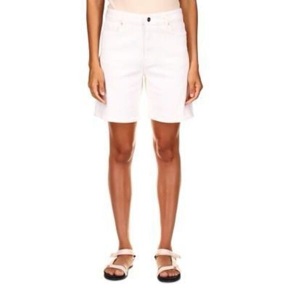 Sanctuary Boy Cut Denim Bermuda Shorts (White) Women's Clothing Size 24 - Picture 1 of 3